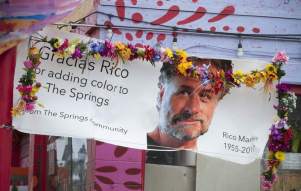 Memorial Banner to Richard "Rico" Martin at El Brinquito